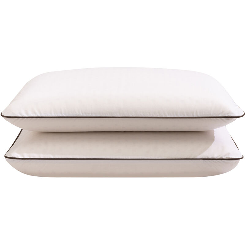 Lot de 2 oreillers latex naturel et taies d'oreillers percale Someo 40x60 Lot de 2 oreillers latex naturel et taies d'oreillers percale Someo 40x60