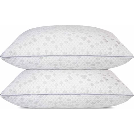 Oreiller Memoire Forme 50x70 cm Lot de 2 Oreiller Ergonomique Cervical Coussin à Mémoire de Forme pour Les douleurs cervicales