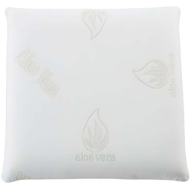 Vente-unique - Oreiller mémoire de forme douceur d' aloe vera de naturea - 60 x 60 cm