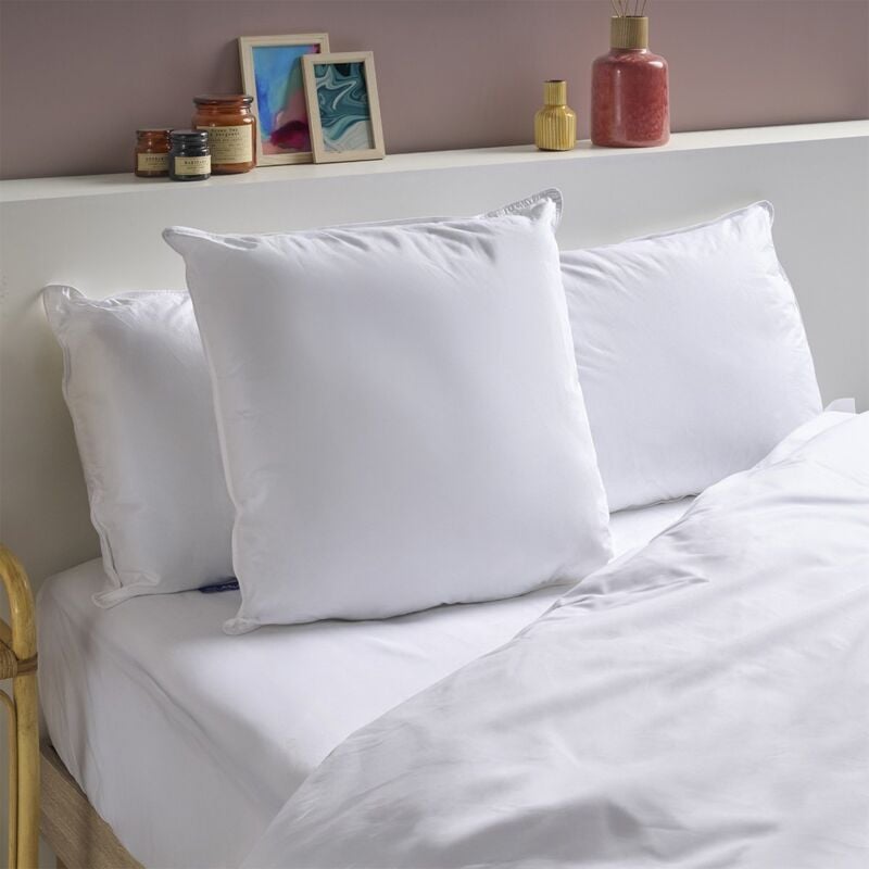 Bleu Calin - Oreiller Mémoire de forme Mixte Anti-acariens - Confort réglable ouverture zippée - 60x60cm