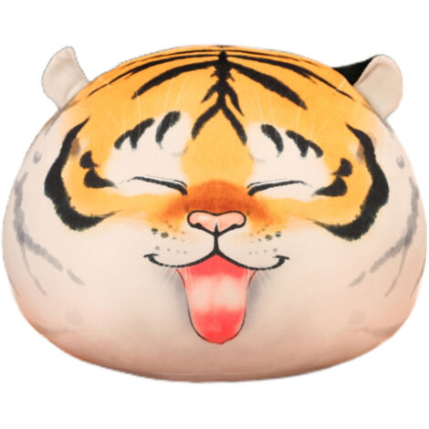 Oreiller Peluche Tigre Doux, Coussin Câlin Animal en Peluche, Idée Cadeau Anniversaire Saint-Valentin Noël