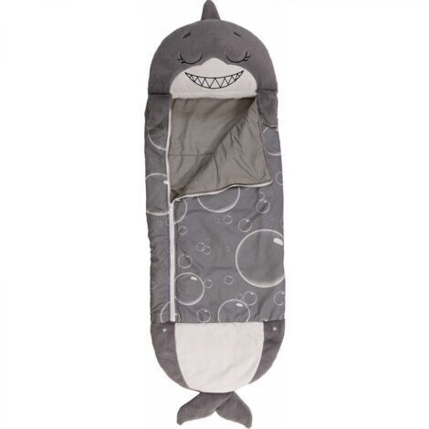 Oreiller pliant pour sac de couchage, 2 en 1, sac de couchage anti-coup de pied pour enfants, requin