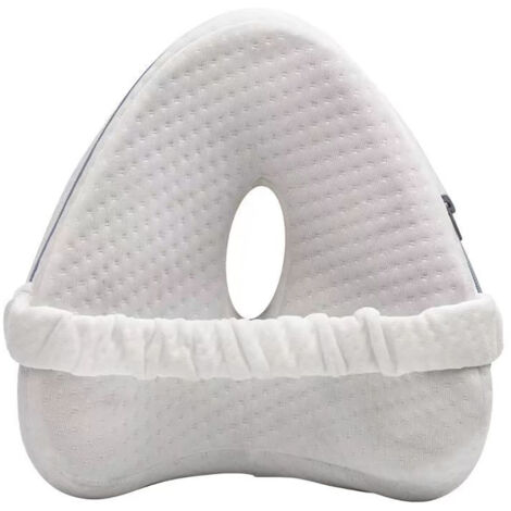 Oreiller Pour Jambes - Mousse Memoire De Forme - Housse Coton - Pour Dormir Sur Le Cote - 1 Unite
