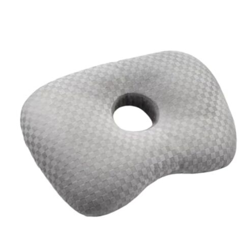 Oreiller pour piercing d'oreille, adapté aux personnes dormant sur le côté, soulage les douleurs et l'inflammation des oreilles, lavable, ajustable, gris.