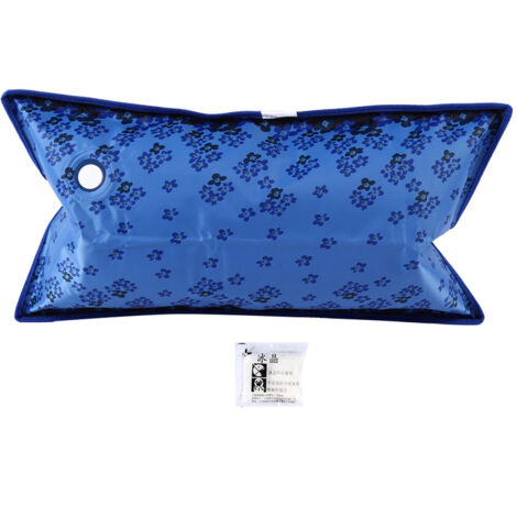 Oreiller Rafraîchissant avec Gel, Coussin d'Eau pour Maison et Voyage, Bleu Foncé (55x35cm)