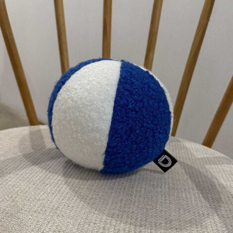 Oreiller SOFT LOOP  petite boule blanche et bleuet