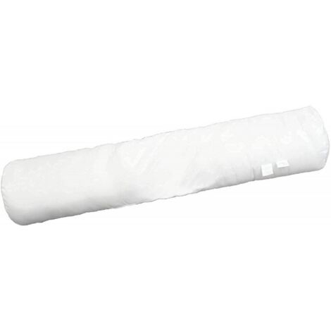 Oreiller Traversin microfibre 90 cm x 21 cm en polyester gonflant et confortable coloris polochon Blanc