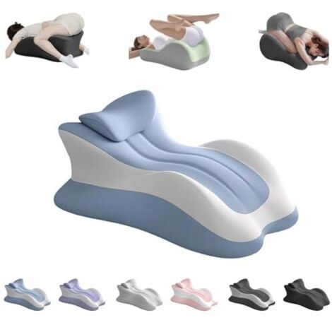 ODIPIE Oreiller triangulaire en mousse à mémoire de forme avec fonction de soutien, oreiller lombaire, oreiller multifonctionnel pour un soutien intime