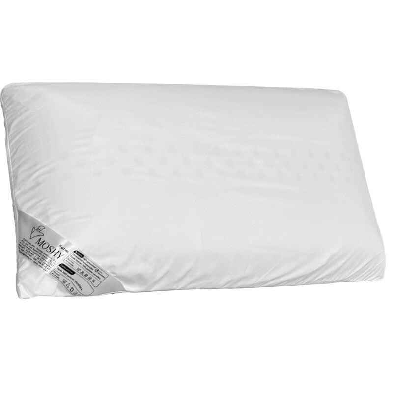 Miroytengo - Oreiller viscoélastique de forme, faible fermeté, effet mousse à mémoire de forme, technologie Silk Touch et Air-System 70cm