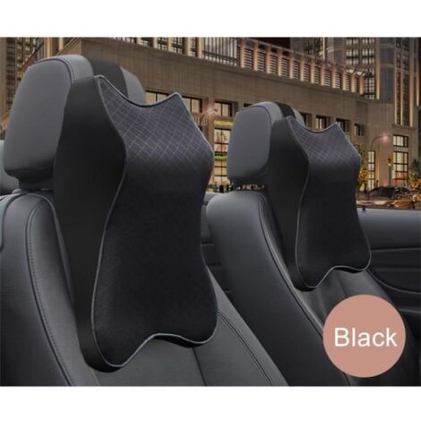Oreillers de Cou Coussin Appui-tête Voiture Repose-Tête Cervical pour la tête reposent Soutien de Cou Coussin Siège de Voiture -NOIR