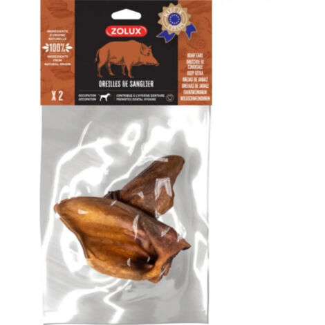 Oreilles de sanglier 2 pièces  52 g friandises pour chien - zolux