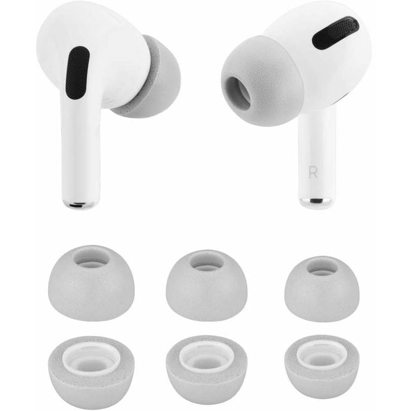 Oreillettes intra-auriculaires pour AirPods Pro, 3 paires d'embouts intra-auriculaires en mousse mémoire de remplacement pour réduction du bruit