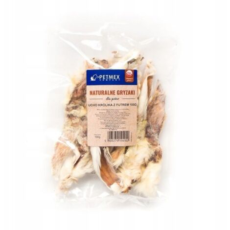 Orejas de conejo secas con pelo Petmex 100 g
