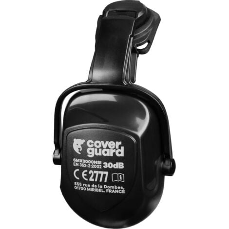COVERGUARD Orejeras anti-ruido MX300 - Adaptables para casco de seguridad - 30dB