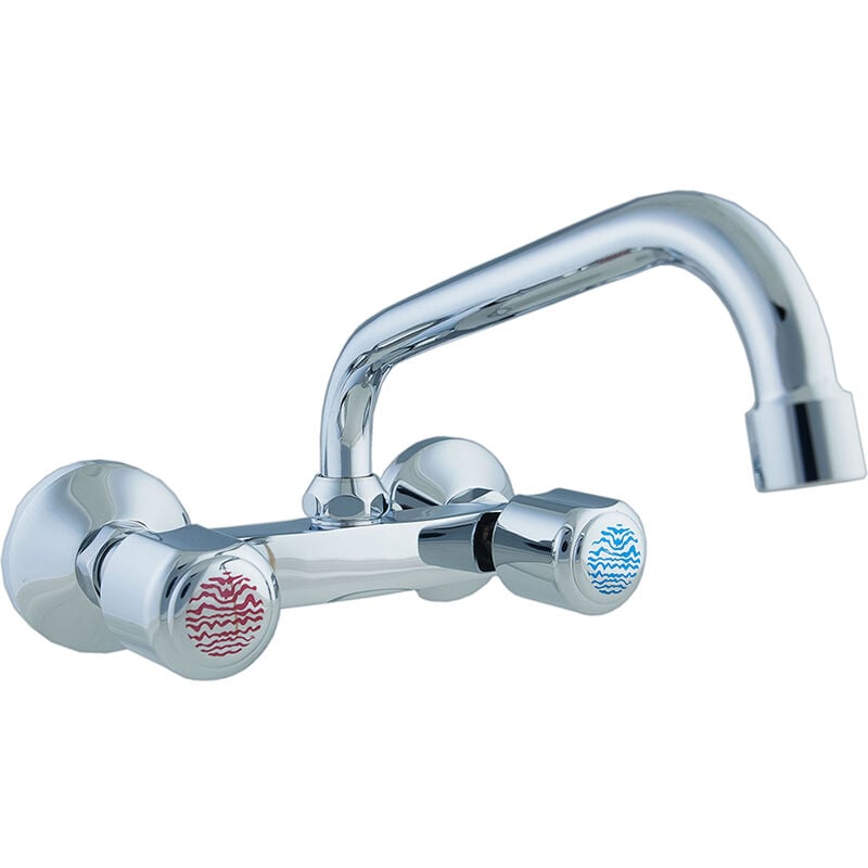 

atería fregadero 15cm c/alto, monturas ceramicas de 1/4 de vuelta, on volante metalico , excentricas y plafones cromados incluidos - Orework