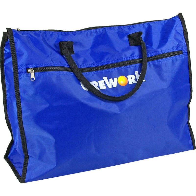 

Bolsa compra plegable 52x19x41 cm, Resistente, con refuerzos laterales y asas reforzadas. Cierre con cremallera superior y bolsillo frontal con