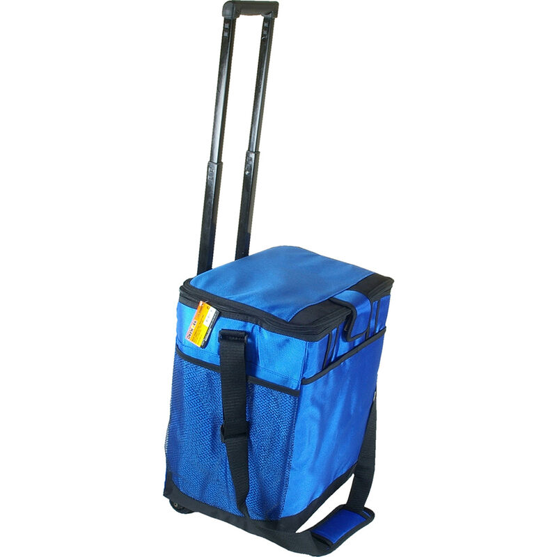 

BOLSA TERMICA AZUL TROLLEY 058, ruedas y asa telescópica. Medidas: 33x24x38 cm. - Orework