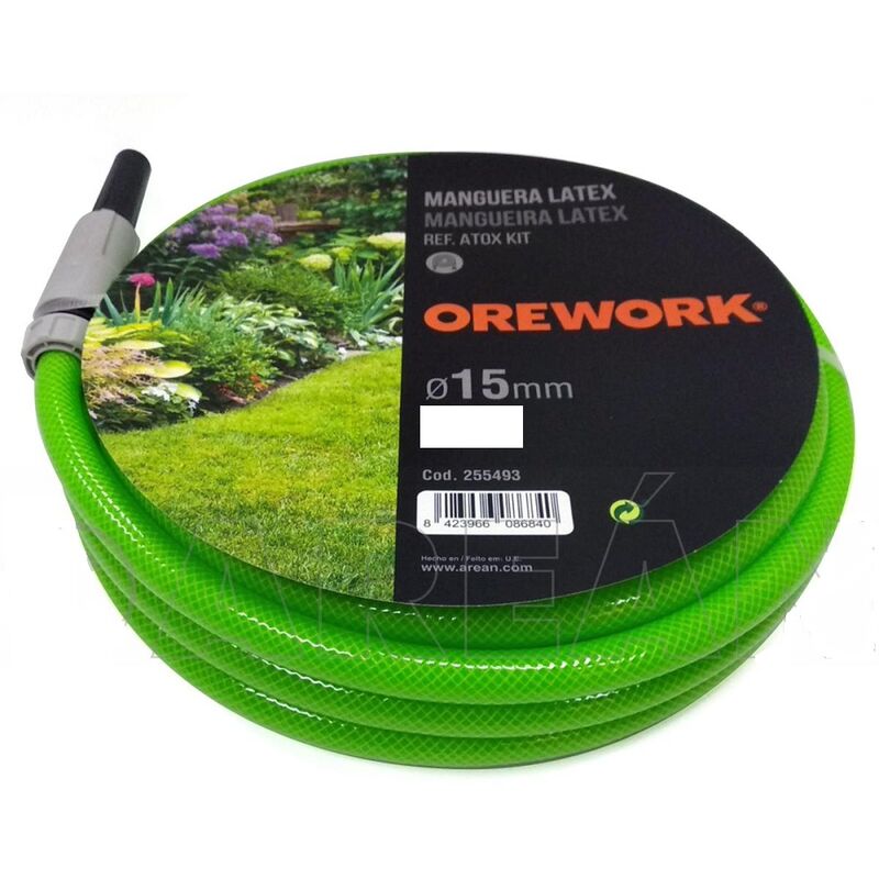 

Manguera látex atox Verde Kit 15mm x 20 MT - Orework