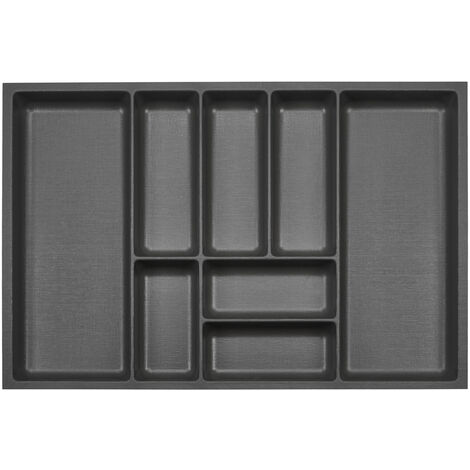 ORGA-BOX 3 Besteckeinsätze Tiefe 473 mm anthrazit Schubladeneinsätze Breite 691 mm für Schubladen 800 mm