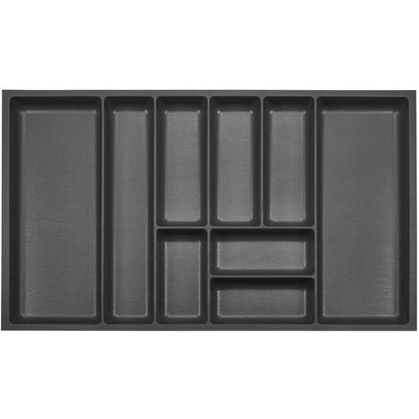 ORGA-BOX 3 Besteckeinsätze Tiefe 473 mm anthrazit Schubladeneinsätze Breite 791 mm für Schubladen 900 mm