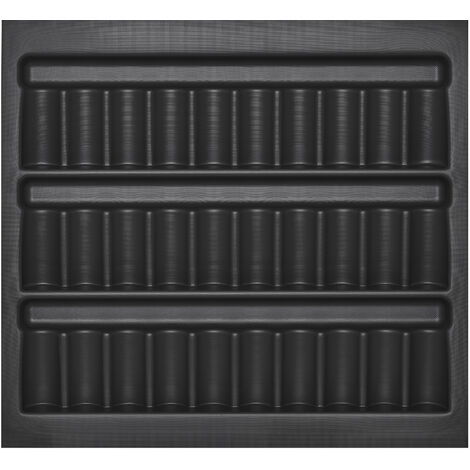 ORGA-BOX I Gewürzdoseneinsatz 513 x 473 x 28 mm lavagrau mit Perlstruktur Gewürzglaseinsatz für Tandembox Antaro / Intivo u. ModernBox im 60er Schrank Schubladeneinsatz