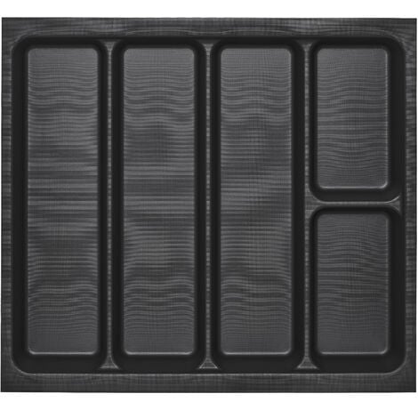ORGA-BOX I Mehrzweckeinsatz 519 x 50 x 473 mm lavagrau mit Perlstruktur Besteckeinsatz für Tandembox Antaro / Intivo u. ModernBox im 60er Schrank Schubladeneinsatz