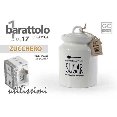 ORGANIC FARM BARATTOLO IN CERAMICA PER ZUCCHERO 12X12X17 CM