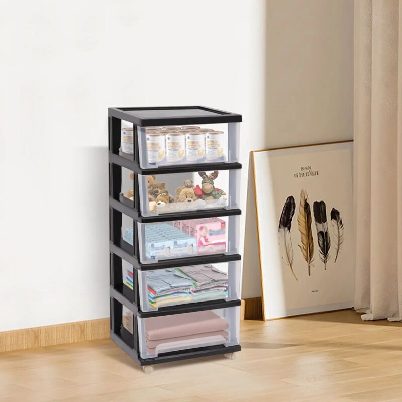 Organisateur à 5 tiroirs, boîtes de rangement, placard de chambre à coucher, commode