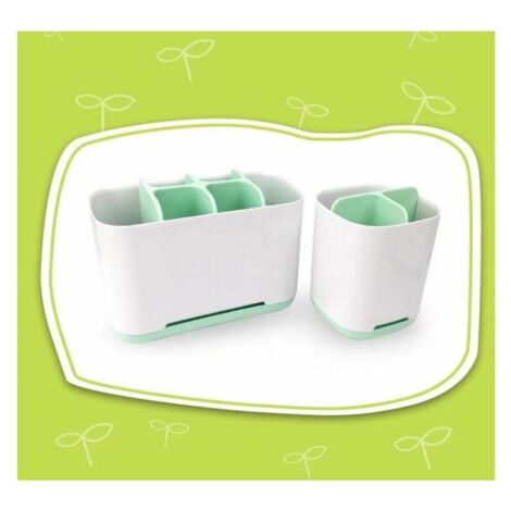 Organisateur brosse à dents électrique porte-brosse à dents, support pour brosse à dents porte-dentifrice, support pour brosse à dents étui de maquillage, salle de bains, 1 pièce( vert)