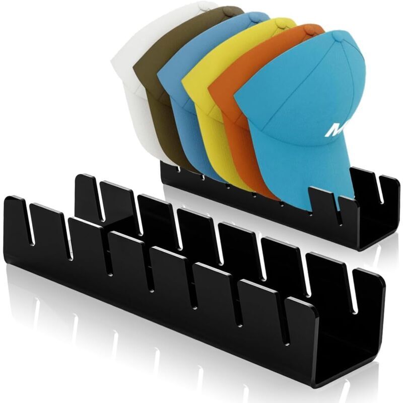 Organisateur Casquettes Acrylique 2 Pièces pour Placard ou Porche