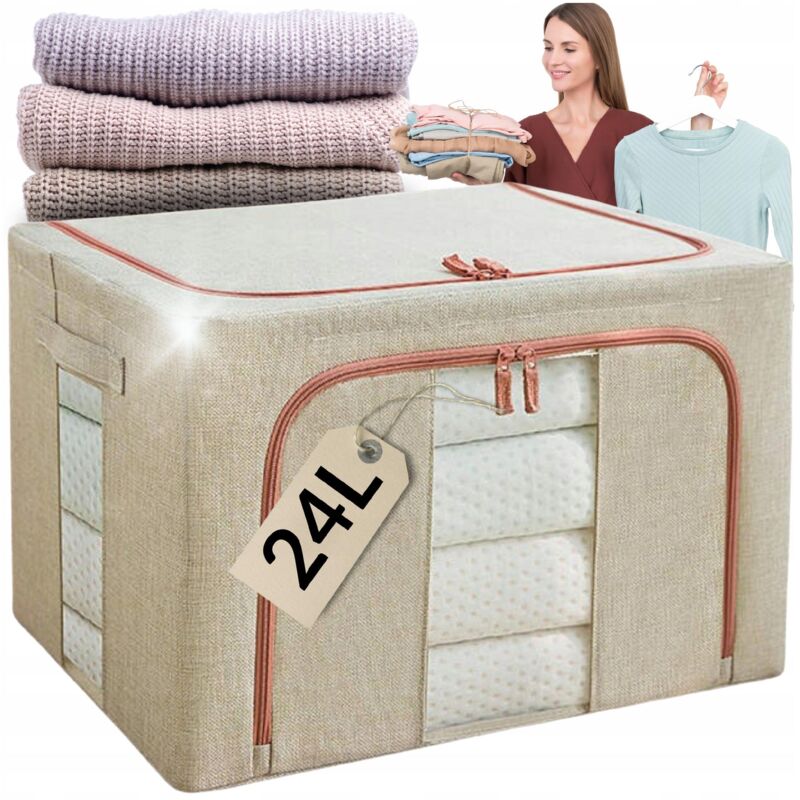 Organisateur Couverture Conteneur Pour Literie, Vêtements, Couettes, Couvertures 40x30x20 24l