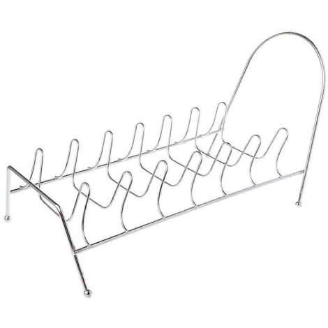 Organisateur d'assiettes à 8 compartiments, égouttoir chromé, support de table