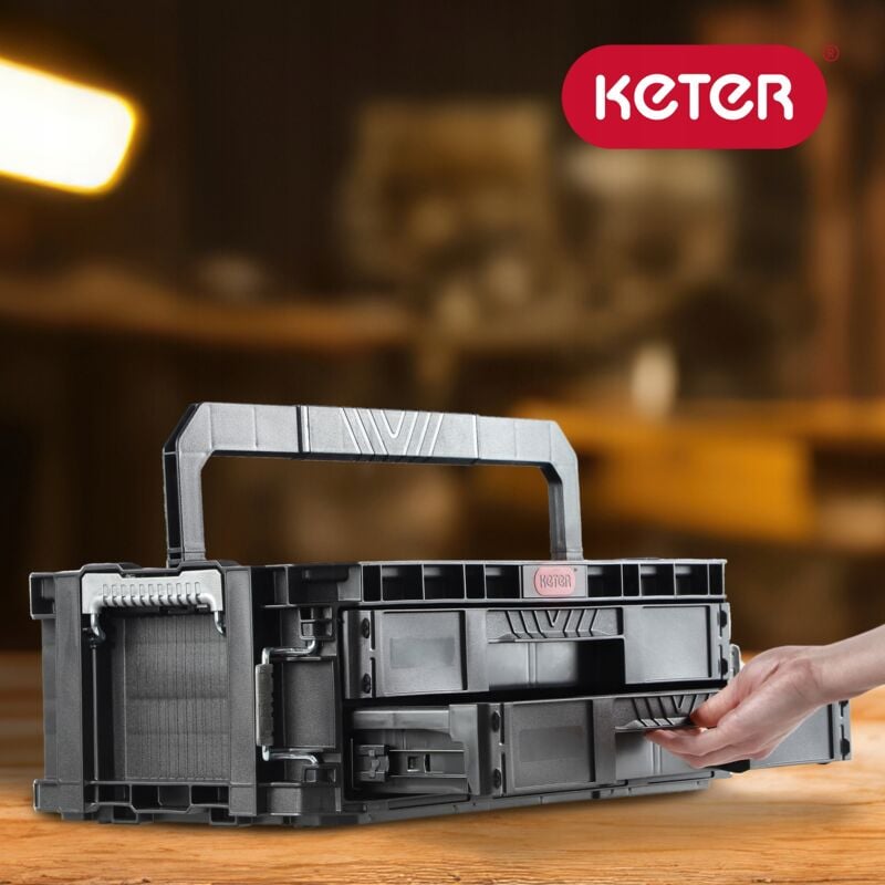 Keter - Organisateur de boîte à outils 2 tiroirs
