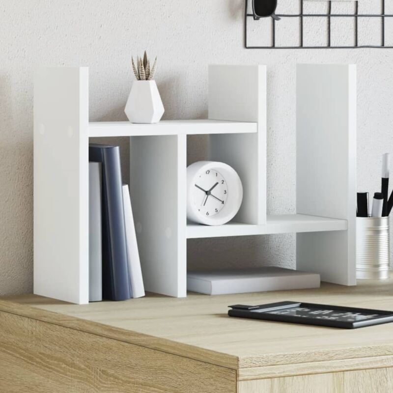Organizer Scrivania Bianco 34,5x15,5x35,5 Cm Legno Multistrato - Vidaxl
