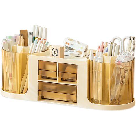 Organisateur de bureau, porte-stylo, organisateur de crayons, porte-stylo rotatif pour bureau, organisateurs de bureau et accessoires