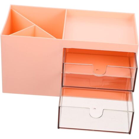 Organisateur de bureau pour cosmétiques, bijoux et articles de papeterie (rose)。