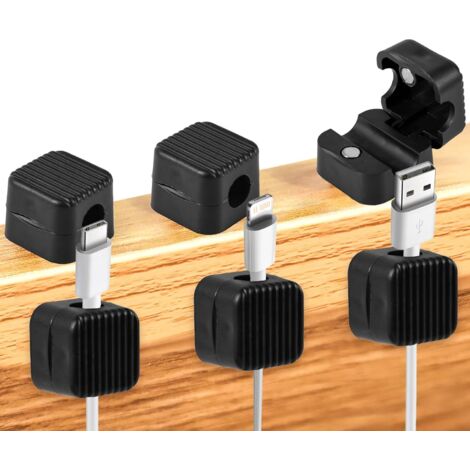 Farerkass 12 Pcs Support Cable, Clips Cable Avec Auto-Adhésifs, Organisateur De Cable, Accroche Cable Pour