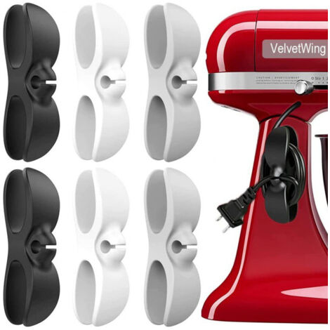 Organisateur de câbles pour appareils, lot de 6 enrouleurs de câbles, clips adhésifs pour câbles, support de câble, enrouleur de câble, guide-câble, raccourcisseur de câble, câble-AquaForge