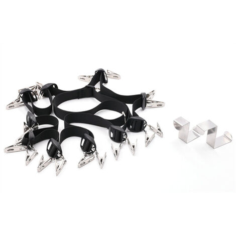 Organisateur de casquette à suspendre, support de casquette à crochet de placard, organisateur de rangement pour chapeau (1 longe + 10 clips + 2 crochets de porte)