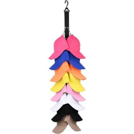 Organisateur de casquettes à suspendre pour placard, 16 porte-casquettes de baseball, organisateur de rangement pour chapeaux avec crochet de placard – Gardez les chapeaux propres.