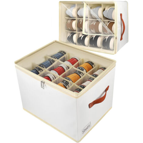 Organisateur de chaussures gain de place, Peut contenir 12 paires, Organiseur de chaussures pour armoire Couvercle