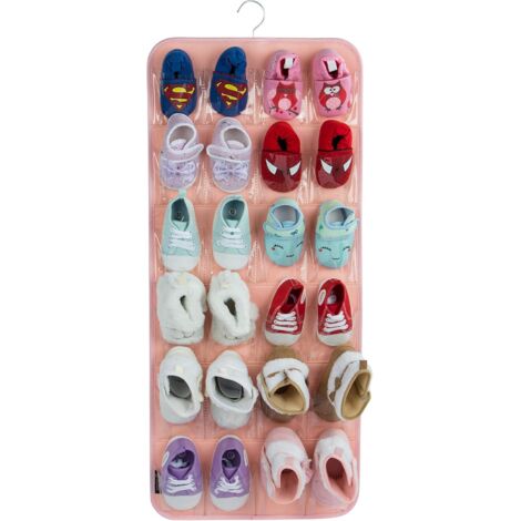 Organisateur De Chaussures Pour Porte - 24 Poches En PVC Sur Fond En Feutrine - Pour Chaussures De Bébé 6 À 12 Mois - 81 X 36 Cm - 1 Pièce