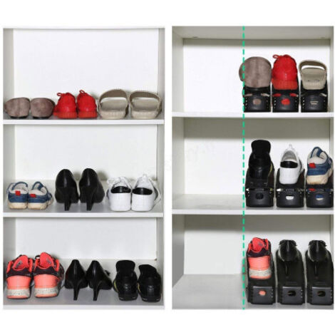 Organisateur de chaussures réglable – Dimensions 24x14x10 cm – Plastique solide – Surface antidérapante – Angle d'ouverture réglable – Shop-Story