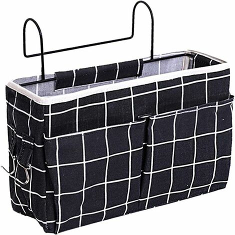 Organisateur de Chevet étanche Sac de Rangement Suspendu Pratique avec 3 Poches Organisateur de Lit Large Poche de Rangement pour Lit Poche pour Lit Superposé Chevet Suspendu Panier de Rangement,Tanèt
