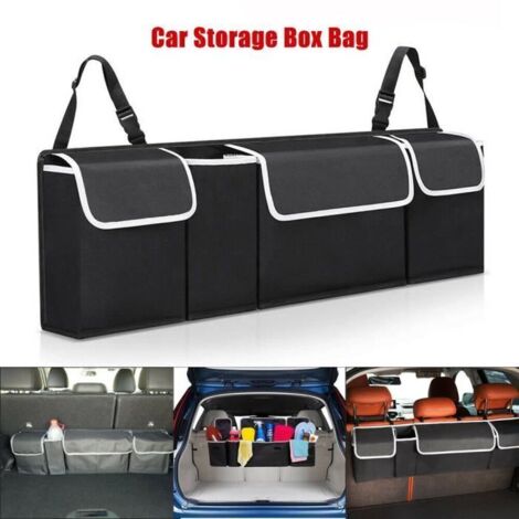 Organisateur de coffre d\'accessoires intérieurs de voiture Sac de rangement pour siège arrière Oxford hh