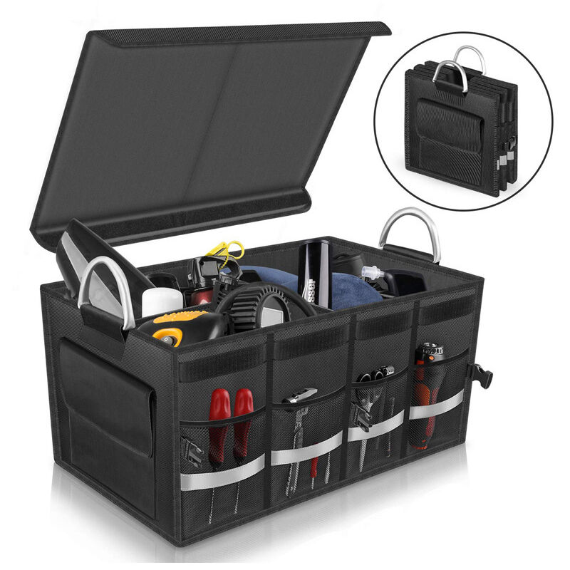 Organisateur de Coffre de Voiture Imperméable Bote de Rangement de Voiture Pliable Sac de Rangement Voiture Durable