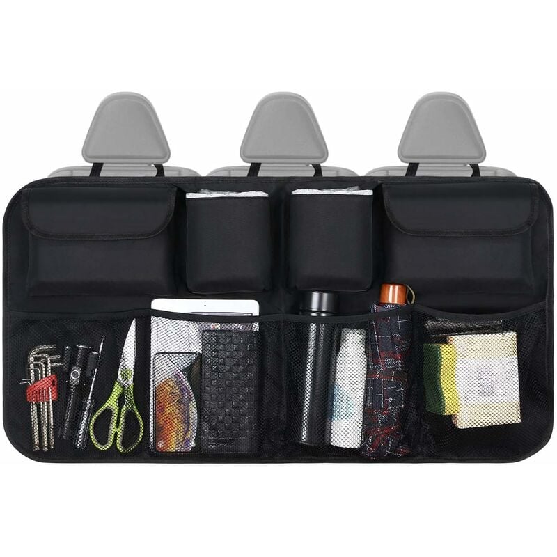 Ersandy - Organisateur de Coffre de Voiture, Multipurpose Pliables Sac de Rangement Voiture, coffre rangement voiture, Noir