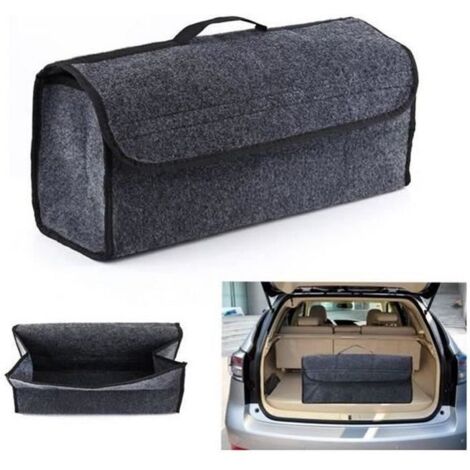 Organisateur de Coffre Pliable Conteneurs de Rangement pour Voiture, Camion, SUV Gris 49 x 24 x 16 cm