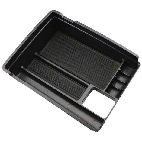 Organisateur de console centrale de voiture, plateau de rangement pour accoudoir - Noir--
