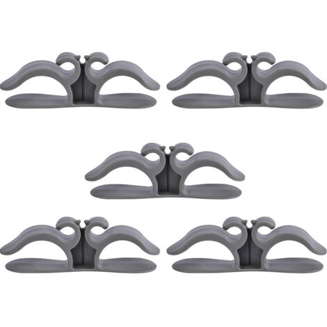 Organisateur de cordon de cuisine, 9,6 x 3 cm, petit enrouleur de cordon multifonctionnel pour appareils de cuisine, gris, 5 pièces.